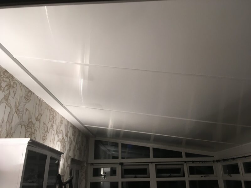 Internal view. 75mm thick. Flat lean-to panels
